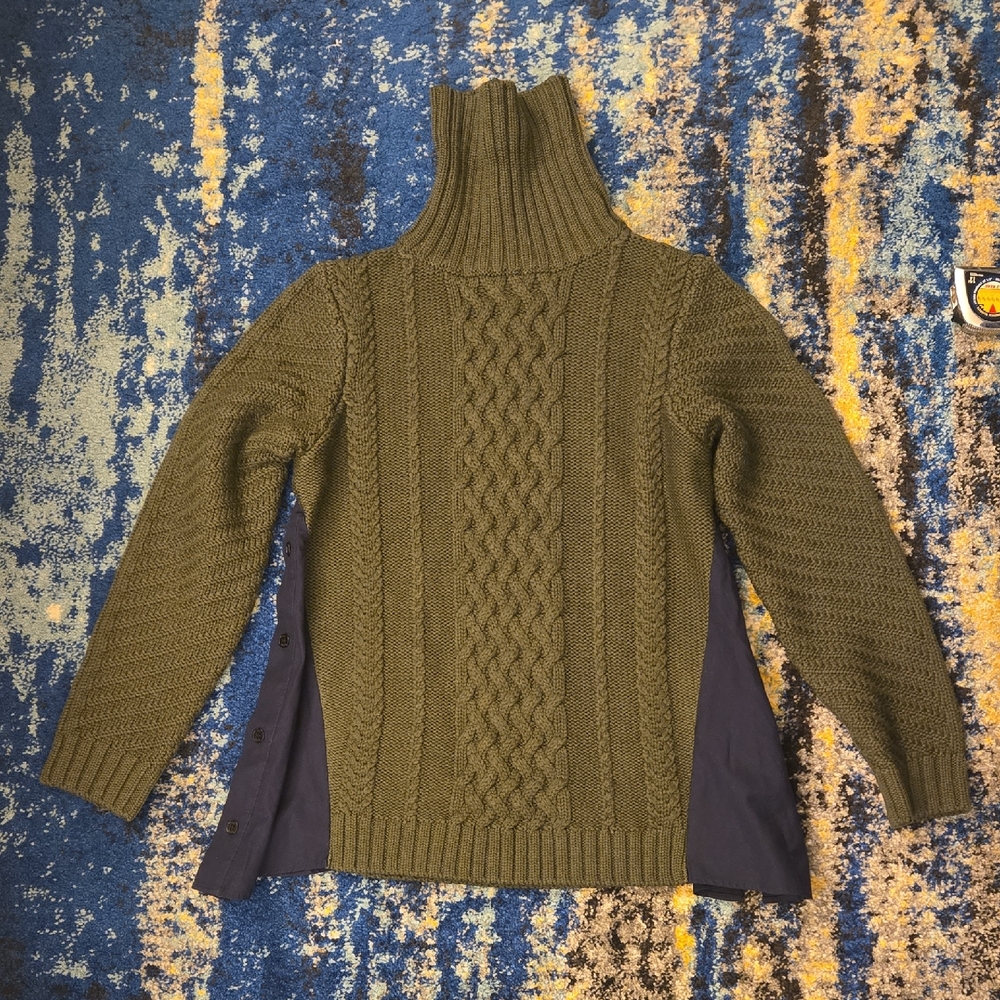 *Moving Sale*: Sea New York Olive Chucky Wool Knit Turtleneck Size S